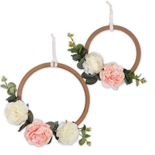 The Peanut Shell™ Farmhouse 17.5-Inch x 10.25-Inch Floral Rings Wall Décor