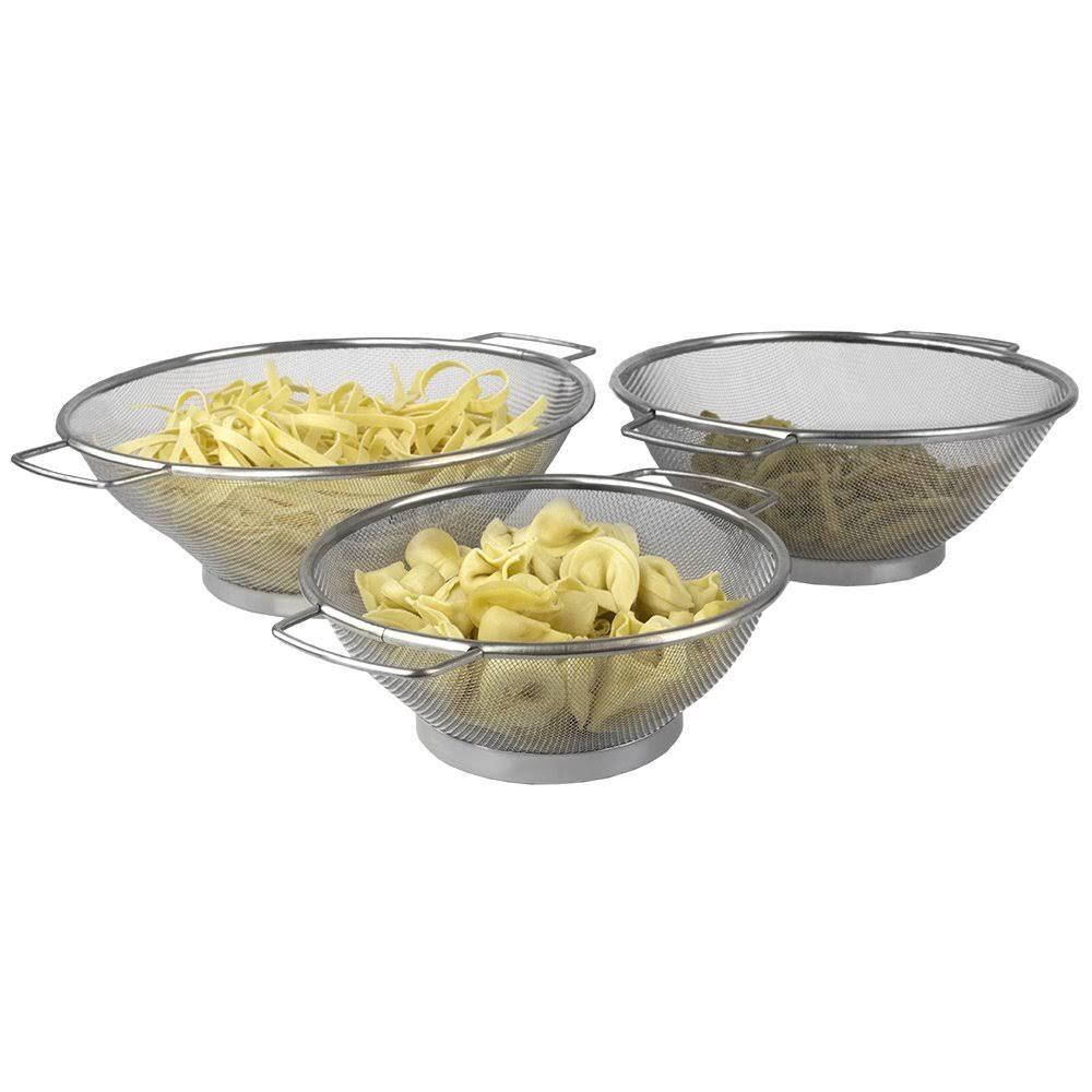 Stainless Steel Mesh Colanders (Set of 3)